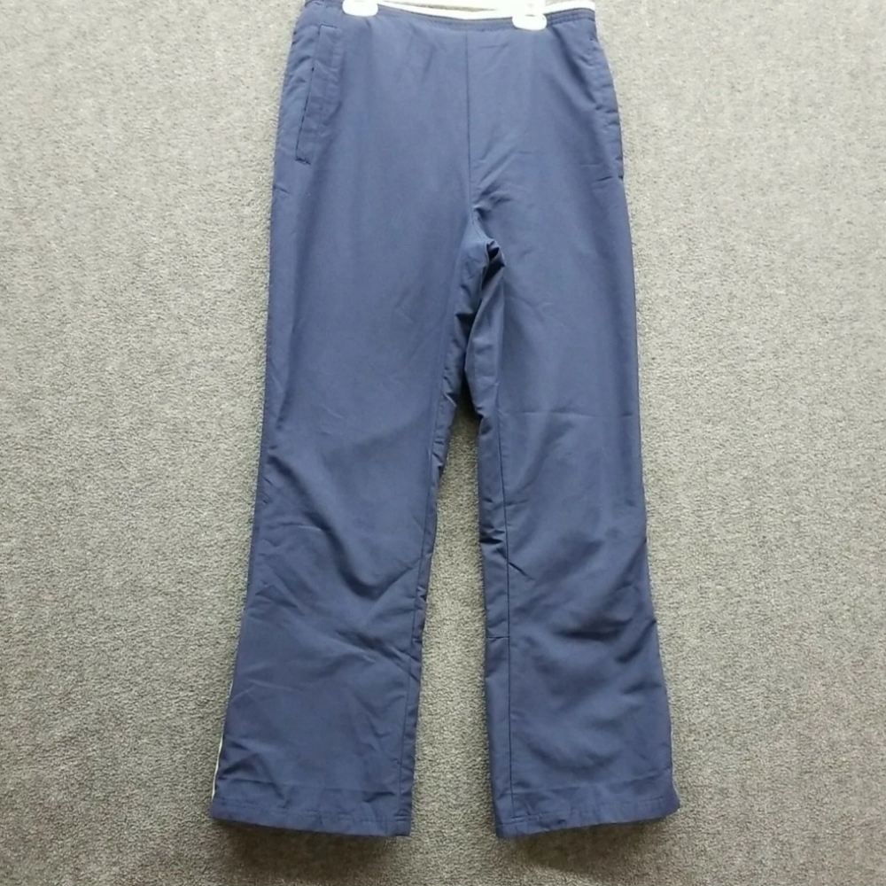 Reebok Jogging Pants  Womens Size Medium Sportswear Athletic Lined, Leg Zip Blue